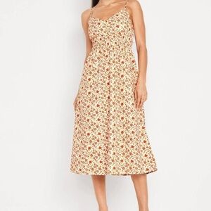 NWT Old Navy Babydoll Garden Empire Waist Floral Midi Dress